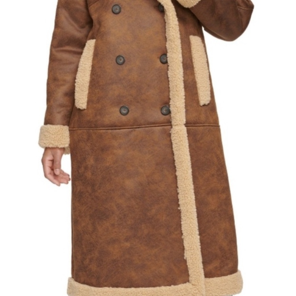 Levi's Brown Teddy Jacket with Cream Accents